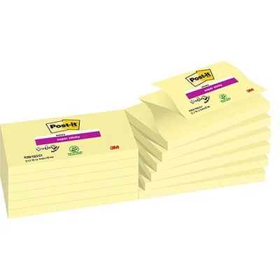 Produktbild von Notizblock 3M Post-it Z-Note S350 Super Sticky 76x127mm gelb