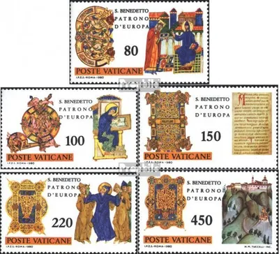 Produktbild von Briefmarken Vatikanstadt 1980 Mi 759-763 (kompl.Ausg.) postfrisch Hl. Benedikt