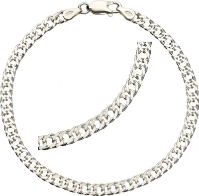Produktbild von Armkette Zwillingspanzer echt Silber 925 21 cm