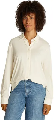 Productafbeelding van Tommy Hilfiger dameshemd, casual pasvorm, beige (Calico), maat S