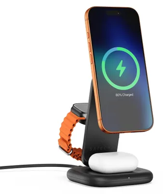 Image de Support de charge pliable 3 en 1 Qi2 de Satechi, version 2