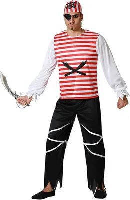 Produktbild von Atosa Bukanier Piratenkostüm Weiß XS-S Weiß XS-S