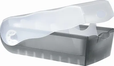 Produktbild von HAN Karteikasten CROCO 997-693 DIN A7 PP grau transluzent
