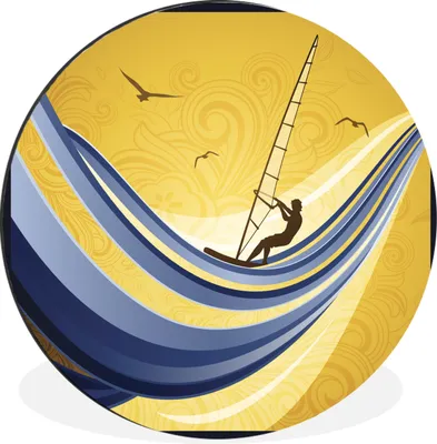 Produktbild von MuchoWow® - Wand Bild - Wohnzimmer - Runde Bilder - Alubilder - Kunst für zu Hause - Aluminium - Wanddekoration