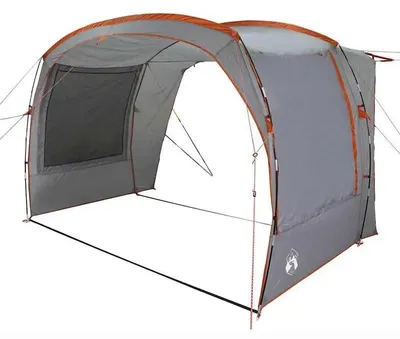 Image de Tente de camping - 340 x 213 x 230 cm - Toile - Imperméable et coupe-vent - 2 fenêtres - Facile à monter - Pliable avec sac de transport