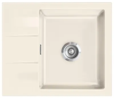 Produktbild von Systemceram KeraDomo Spüle GENEA 60 in MAGNOLIE mit Handbetätigung / Einbauspüle