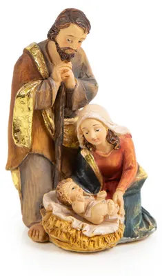 Produktbild von Kleine Krippenfigur - Heilige Familie Krippe Weihnachtskrippe 7,5 cm