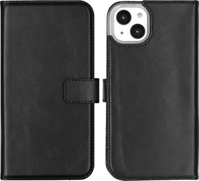 Immagine prodotto di Custodia a libro in vera pelle Selencia per iPhone 14 Plus - Nero