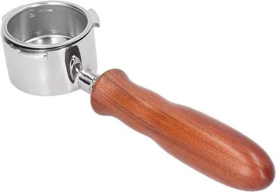 Imagen del producto de Portafiltro para espresso de acero inoxidable, de 51 mm, ideal para uso doméstico y para baristas