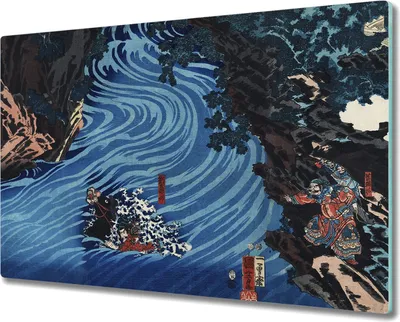 Produktbild von Coloray Hackbrett Herdabdeckplatte 80x52 cm Küchenbrett Kochplattenabdeckung Schneidebrett - Asien Fluss