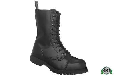 Produktbild von Boots & Braces - 10-Loch Stiefel Vegetarian (Vegi) Schwarz Größe 39 (UK5)