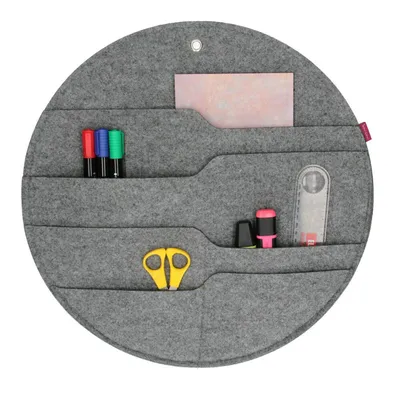 Immagine prodotto di Organizzatore da parete in feltro Organizzatore in feltro Borsa portaoggetti in feltro Borsa da appendere Organizzatore XL grigio 45 cm