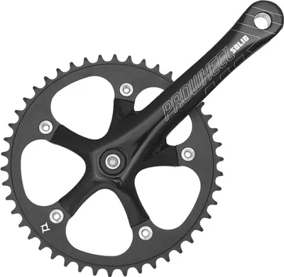 Produktbild von ProWheel Singlespeed Tretkurbel Crank schwarz Aluminium 48 Zähne 175mm