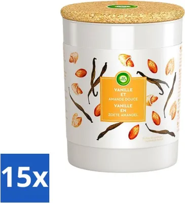 Produktbild von Air Wick - Duftkerze - Vanille & Süßmandel - 35 Stunden Brenndauer - Vorteilspack - 15 Stücke