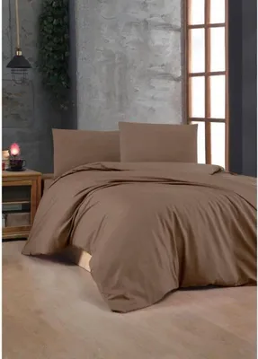 Produktbild von L'Essentiel Linge de Maison, Brown, Ranforce King-Size-Bettbezug-Set (FR), Braun, 100 % BAUMWOLLE RANFORCE, 240 x 220 cm