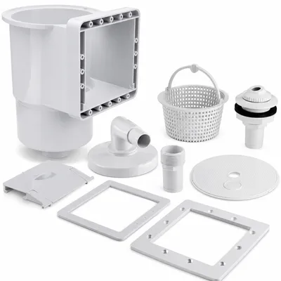 Produktbild von Pool Skimmer Set mit Oberflächenschäumer, Filterkorb & Einlassdüse, ABS Pool Zubehör für Aufstellpool & Einbaupool