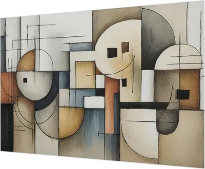 Produktbild von Wandtapete - Dekorative Tapete für Wohnzimmer - Tapetenfolie für Wanddekoration - 208x146 cm - Geometrische Harmonie