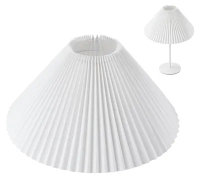 Gefalteter Lampenschirm, 13x45x20 cm, cremefarben