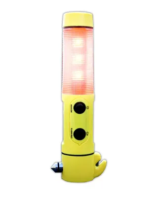 Produktbild von Auto Nothammer 4 in 1 Notfall Tool Notfallhammer Gurtschneider Warnleuchte Taschenlampe Sicherheitshammer Kfz Gurtmesser