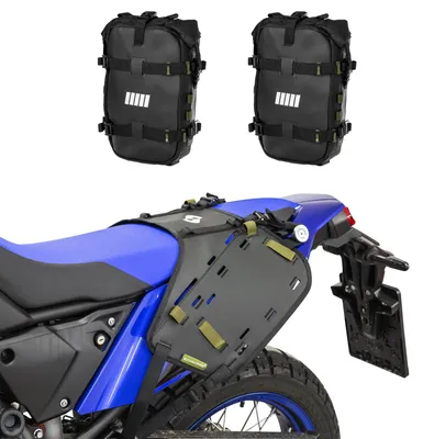 Obrázok produktu pre SCHNORR BagHub + bočné tašky, sada 2 ks, 12 l, mäkké motocyklové tašky – kompatibilné s modelom Yamaha Ténéré 700