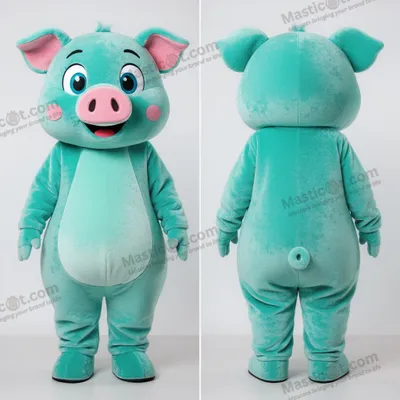 Image de Masotte MASTICOT cochon bleu dodu