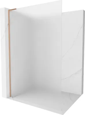 Image de Mexen Kioto L Paroi de douche à l'italienne 120 x 200 cm, mat, cuivre brossé - 800-120-103-65-30