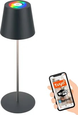 Produktbild von LED Tischlampe kabellos Tischleuchte Smart Appsteuerung Aussen/Innen Dimmbar