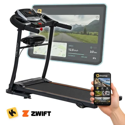 Zdjęcie produktu dla Bieżnia Elektryczna TRENTO 501D Składana z Masażerem Aplikacja CORCIANO 3HP 120 kg