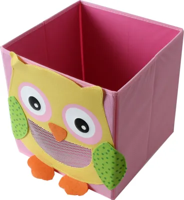 Produktbild von TE-Trend Faltbox Spielbox Tiermotiv Eule Aufbewahrung Spielzeug Spielzimmer