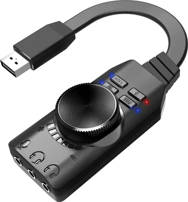 Obrázok produktu pre GS3 USB 2.0 Externá zvuková karta Virtuálny adaptér zvukovej karty s 7.1-kanálovým zvukom Plug and Play s konektormi pre slúchadlá a mikrofón