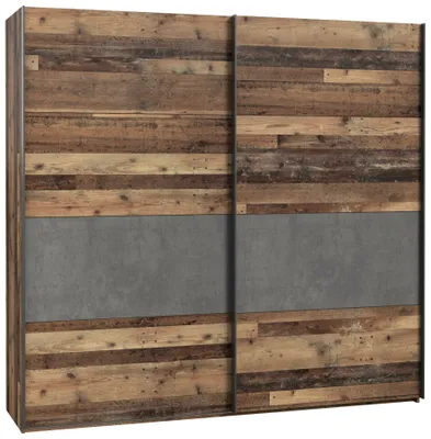 Produktbild von Forte Schwebetürenschrank CLIF 220 cm Old Wood Vintage