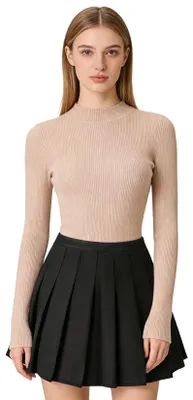 Immagine prodotto di Omgoods - Mini gonna in lana da donna con slip integrato e cerniera, ideale per climi freddi