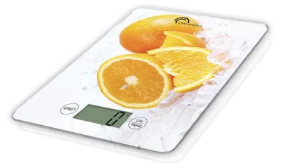 Glas-Küchenwaage digital, 5 kg, 1 g Teilung, Orangenmotiv