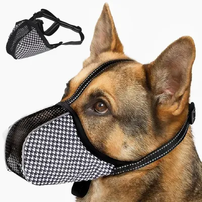Produktbild von Maulkorb für Hunde Soft Mesh atmungsaktiv verstellbar Schwarz XL