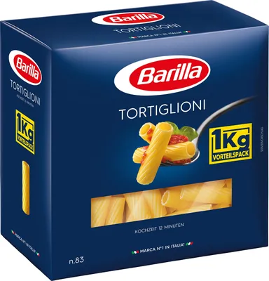 Produktbild von Barilla Hartweizen Pasta Tortiglioni n. 83 – 6er Pack (6x1kg)