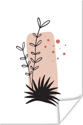 Produktbild von MuchoWow® Poster Pflanzen - Blätter - Abstrakt - Botanisch 40x60 cm - Plakate für die Wand - Poster Babyzimmer
