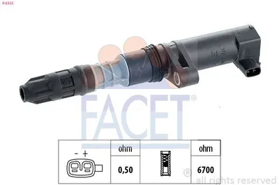 Produktbild von FACET 9.6332 Zündspule für RENAULT Clio III Schrägheck (BR0/1, CR0/1) TWINGO II (CN0) CLIO II (BB0/1/2, CB0/1/2) MEGANE III Grandtour (KZ0/1)