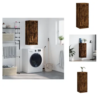 Obrázok produktu pre vidaXL Nástenná skrinka smoke oak 34,5x34x90 cm materiál na báze dreva - Príborníky