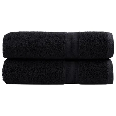 Produktbild von "2026 Aktion"Premium-Handtücher SOLUND 2er set - modernes Design - Schwarz 50x100cm 600 g/m² NEU933314 - Handtücher