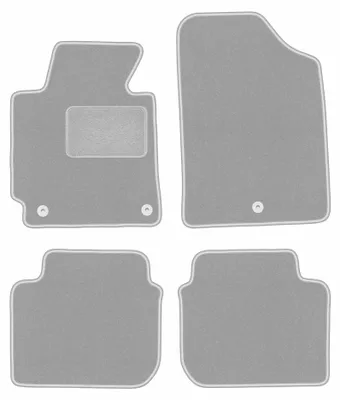 Zdjęcie produktu dla Dywaniki samochodowe welurowe OSLO do: Hyundai Elantra V (2010-2016, coupe, sedan) popielate z wzmocnieniem kierowcy, z mocowaniami