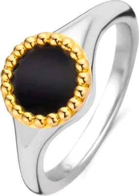 Produktbild von 12207BO/56 Ring mit Onyx bicolor vergoldet 12207BO Ti Sento Milano