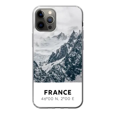 Produktbild von MuchoWow® Handyhülle Schutzhülle Hülle für iPhone 13 Pro Frankreich - Berge - Schnee Silikon Softcase Handy Hülle - Handy-Tasche
