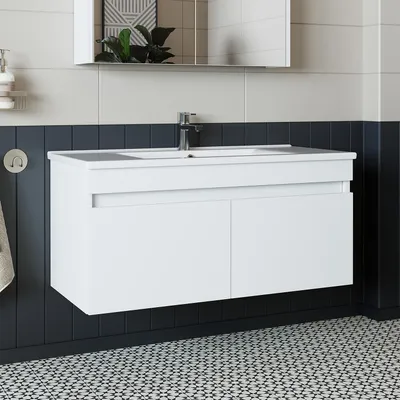 Produktbild von Roomart ATRIA-100 Badmöbel-Set 2-teilig 100 cm breit, Weiß