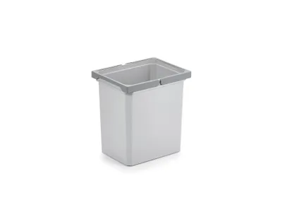 A light gray trash can insert with a gray rim, shown against a white background.