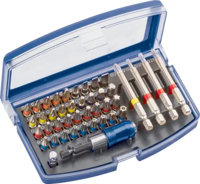 Produktbild von KWB Einhell 49118695 Set 42 Bits Stahl Bithalter S2 Kunststoffbox