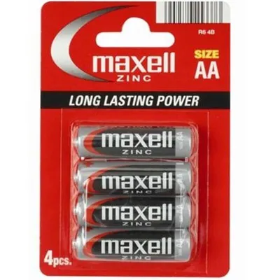 Image de Maxell - Pila Salina Manganeso Aa R6 * 4 Unités