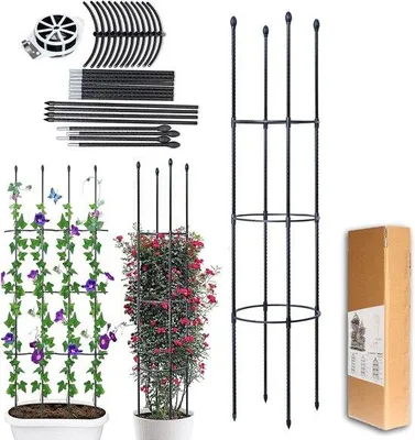 Obrázek produktu pro Opora pro popínavé rostliny – kovový obelisk pro růžové keře (143 cm)