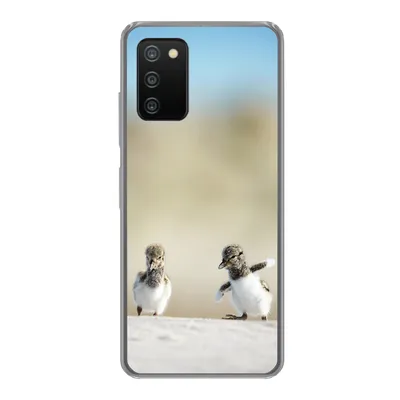 Produktbild von MuchoWow® Handyhülle Schutzhülle Hülle für Samsung Galaxy A03s Junge - Sand - Vögel Silikon Softcase Handy Hülle - Schutz