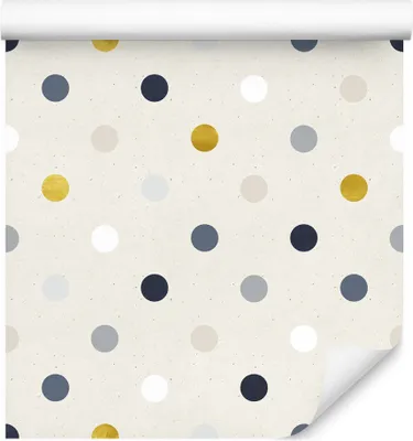 Produktbild von 10m VLIES WALLPAPER roll dots circles polka dots minimalism geometry XXL
