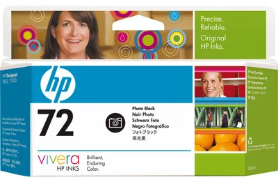 Produktbild von HP C 9370 A Tintenpatrone Foto schwarz Vivera No. 72